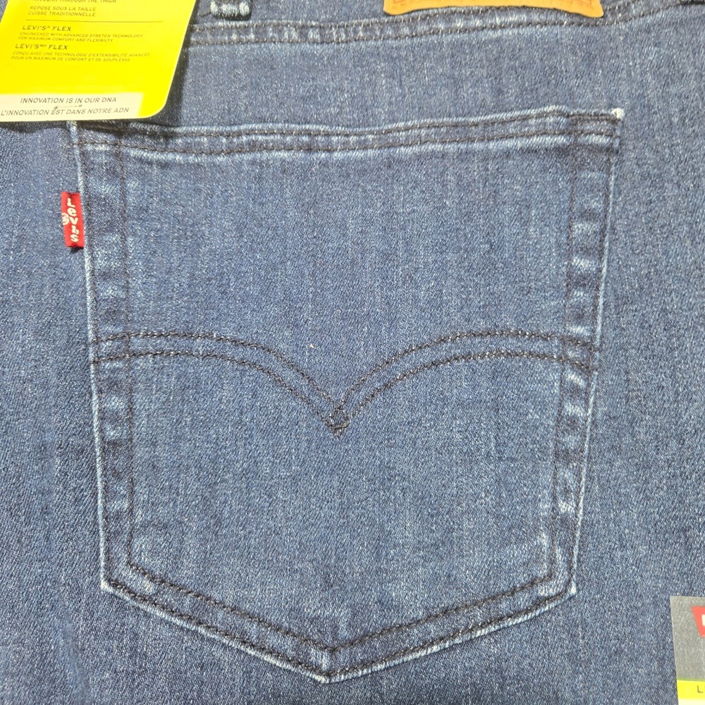 Levi's Jeans 502 Taper Flex Stretch Medium Wash Blue Mens 48x34 - Picture 4 of 16